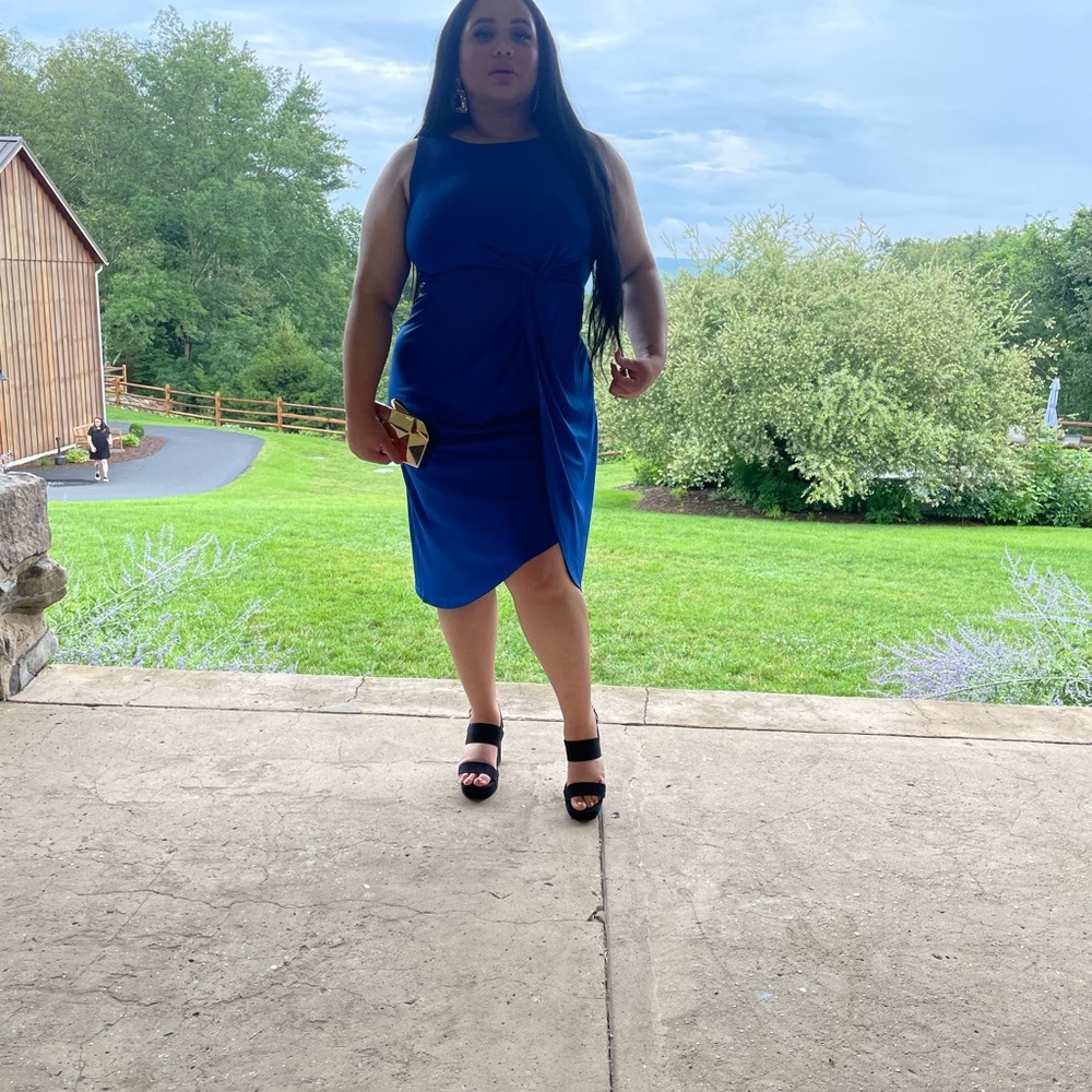 This is a wedding guest dress for a barn wedding.